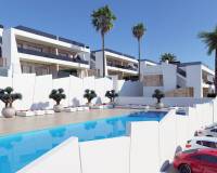 Residencial con piscina | bungalow en planta alta con solarium en venta en Finestrat