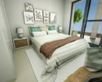 Bedroom | Modern apartment building for sale in Torrevieja