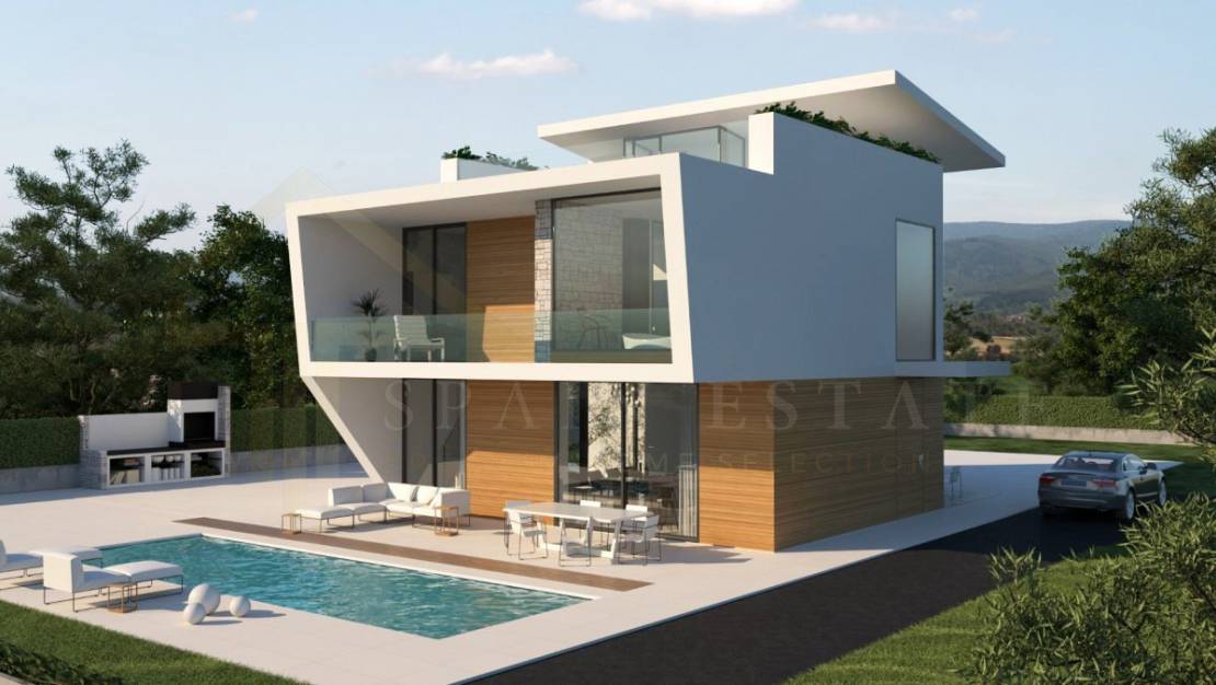 exterior views of this Design Villa in Orihuela Campoamor area with Pool and Sea Views