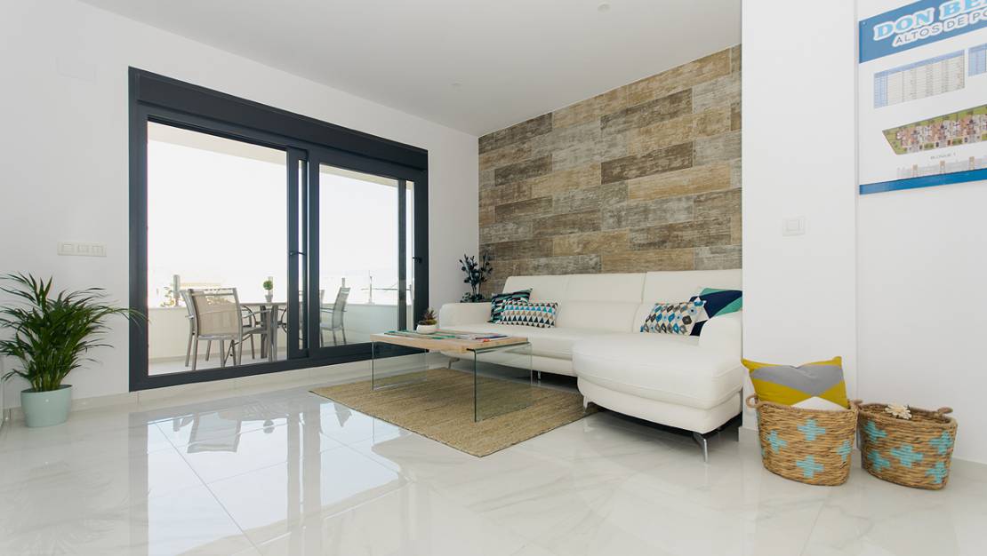 Living room | New construction bungalow for sale in Costa Blanca North
