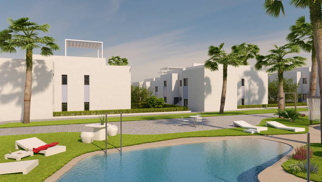 Schwimmbad | Premium-Apartments mit Solarium zum Verkauf in San Miguel de Salinas