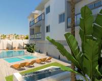 Swimming pool | Top floor apartment with solarium for sale in Benijófar